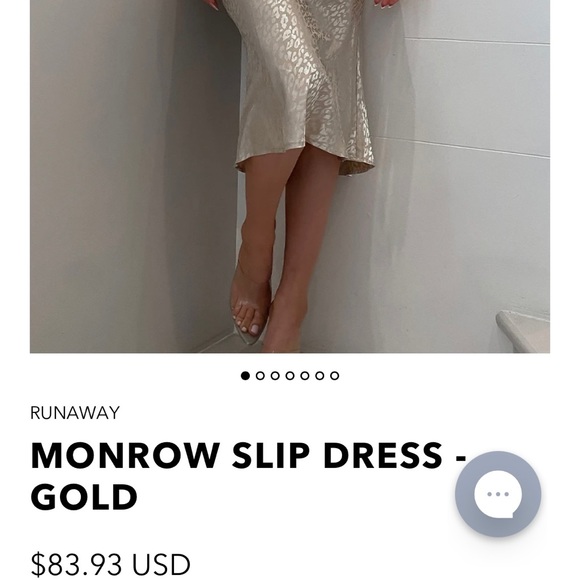 {Runaway The Label} midi silk dress (Gold) - Picture 7 of 8